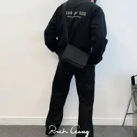 Luxury Fear Of God Crossbody Bag Ash Nylon Pu Leather Fabric Streetwear