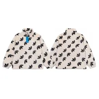 AAA Adidas Coats Red Cotton Rabbit Fur Lace