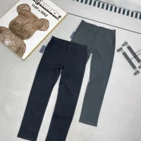 Luxury Super Clone Prada Casual Trousers Red Male Cotton Wool High-End Quality Autumn Winter And Slim Fit