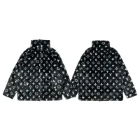 Luxury Louis Vuitton Coats Ash Cotton Wool Lambswool Rabbit Fur Polyester Relaxed Silhouette