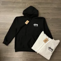 Designer Stussy Jacket Ash Eva Cotton Pure Fleece Streetwear Exquisite Tailoring Screen Printing