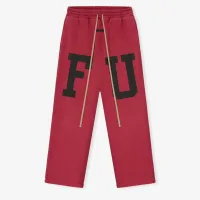 Designer AAA Fear Of God Long Pants Red Fleece
