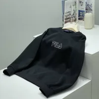AAA Super Clone Fila Long-Sleeved Shirt Red Fleece Coral Fabric Simple Design Soft Colors Winter