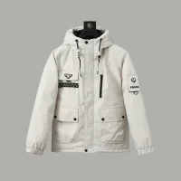Super Clone Designer Prada Outerwear Black Duck Down Polyester Fiber Patch Work Pockets Patchwork