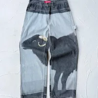 Designer Ami Trousers Green Denim