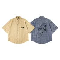 AAA Stussy Short-Sleeved Shirt Red Summer