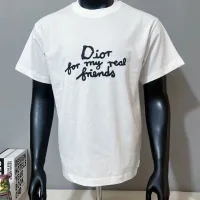 Super Clone Dior Short-Sleeved T-Shirt Ash Cotton Pure Foam Printing 3D Logo