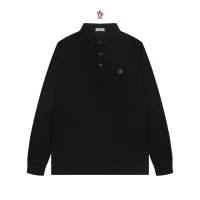 Super Clone Reps Moncler Long-Sleeved Polo Shirt Blue Cotton Down Mesh Piqu Pique Elegant Style