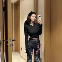 Designer AAA Chrome Hearts Jeans Purple Neutral Exquisite Workmanship Simple And Elegant Crisp Silhouette