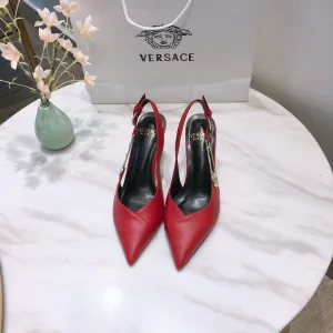 Luxury Designer Versace Sandals Red