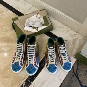 AAA Reps Gucci Canvas Shoes Ash Embroidery