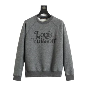 High Quality Louis Vuitton Sweatshirt Ash Fleece Fabric Screen Printing