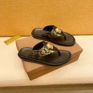 High Quality Versace Cowhide Slippers For Summer