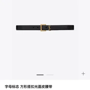 High Quality Reps Saint Laurent Belt Red Genuine Leather Retro Logo
