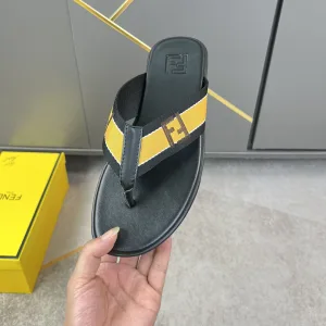 Designer High Quality Fendi Cowhide Slippers For Summer