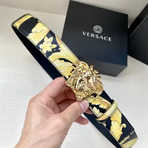 Designer Versace Printed Belt Black