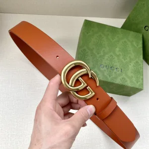 Designer Gucci Leather Belt Brown