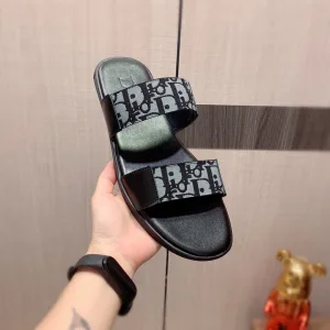 Designer Aaa Dior Leather Slippers