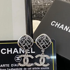 Luxury Chanel Earrings Red French Elegance
