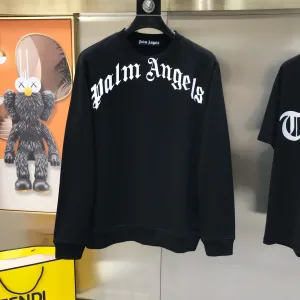 Designer Luxury Palm Angels Hoodie Ash Cotton Pure Exquisite Tailoring