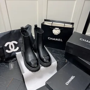 High Quality Chanel Boots Red Cowhide Winter