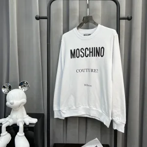 Luxury Moschino Hoodie Ash Cotton Pure Exquisite Tailoring