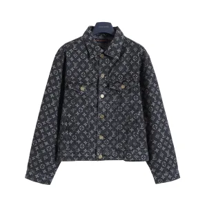 Reps Louis Vuitton Jacket Red Jacquard Denim