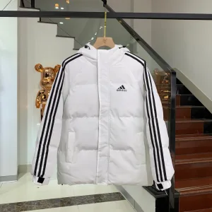 Designer Super Clone Adidas Cotton-Padded Coat Red Down Waterproof Design High-Quality Materials Winter