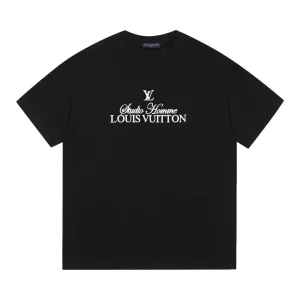 AAA Louis Vuitton Short-Sleeved T-Shirt Red Cotton Pure Spring Summer