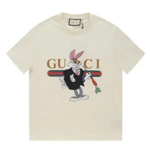 Reps High Quality Gucci Short-Sleeved T-Shirt Ash Cotton Pure Spring Summer
