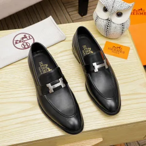 Luxury Hermès Cowhide Leather Shoes