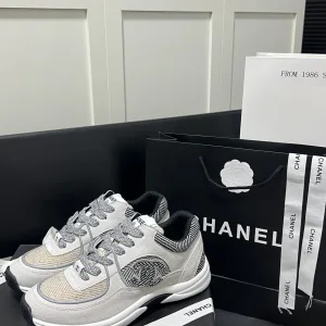 Reps Super Clone Chanel Sneakers Red Down Suede Mesh Easy To Match Breathable