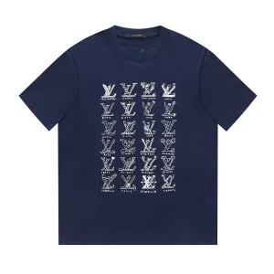 Designer Louis Vuitton Short-Sleeved T-Shirt Red Spring Summer