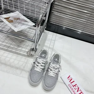 High Quality Valentino Casual Shoes Pink Sheepskin Cowhide Tpr Outsole Lace