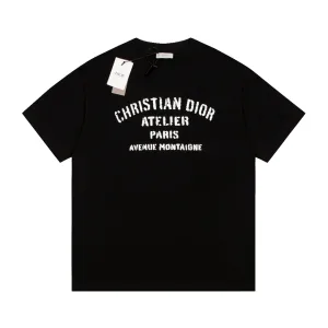 High Quality Designer Dior Short Sleeves Cotton Combed