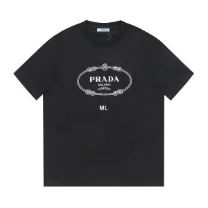 AAA Prada Short-Sleeved Shirts Red Cotton Combed
