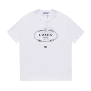 Reps Luxury Prada Short-Sleeved Shirts Red Cotton Combed