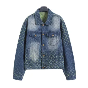 Reps Louis Vuitton Jacket Red Jacquard Denim