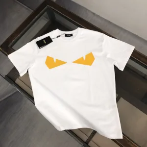 High Quality Fendi Short-Sleeved T-Shirt Ash Cotton Summer