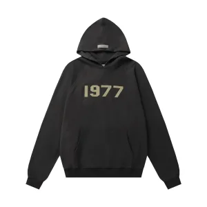 Super Clone AAA Fear Of God Hoodie Black Cotton Pure Ribbed Fabric