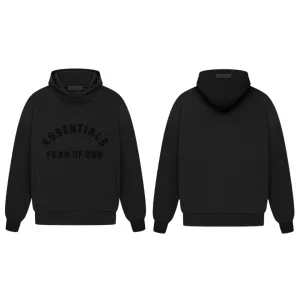 Designer AAA Fear Of God Hoodie Red Male Cotton Adhesive Fleece Coated Fabric Adjustable Drawstring Street Style Gothic Enzyme Washing