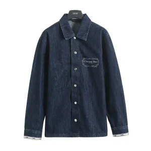 Super Clone Dior Jacket Red Cotton Denim Retro