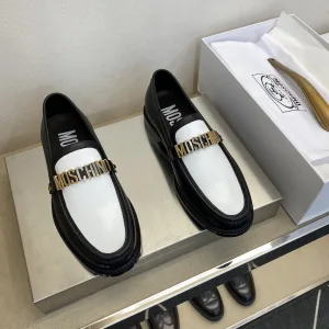 Luxury Aaa Moschino Calfskin Leather Shoes