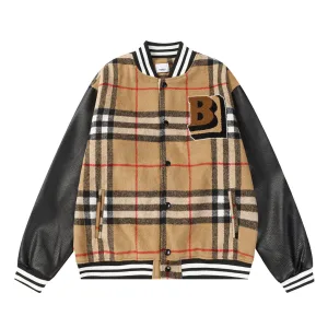 Aaa Burberry Leather Baseball Uniform