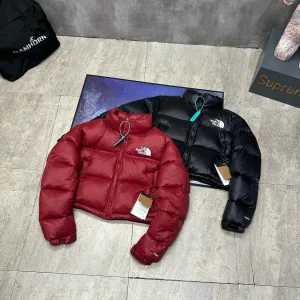 Designer North Down Jacket Red Duck Winter Embroidery