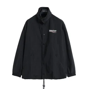 Designer Balenciaga Windbreaker Red Zippered Pocket
