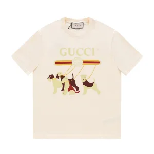 AAA Super Clone Gucci Short Sleeves Black Cotton Pure