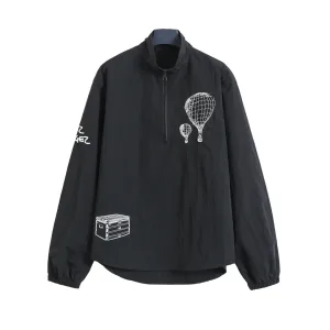 High Quality Super Clone Louis Vuitton Coat Red Cotton Polyester Embroidery