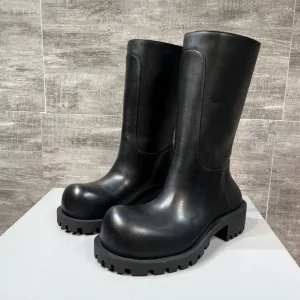 Luxury Reps Balenciaga Boots Black Cowhide