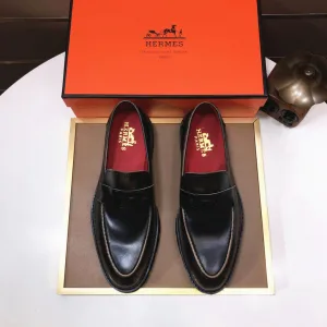 Luxury High Quality Hermès Cowhide Leather Shoes